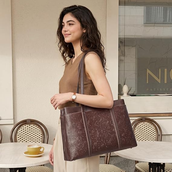 Large Leather Tote Bag for Women - Image 8