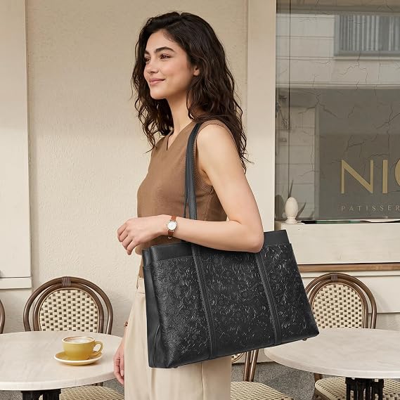 Large Leather Tote Bag for Women - Image 4